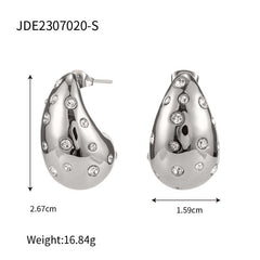 Premium Teardrop Titanium Steel Studs for Women