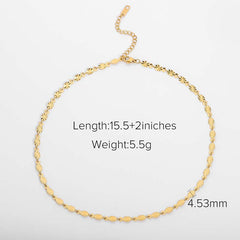 Minimalist Gold Stainless Steel Necklace